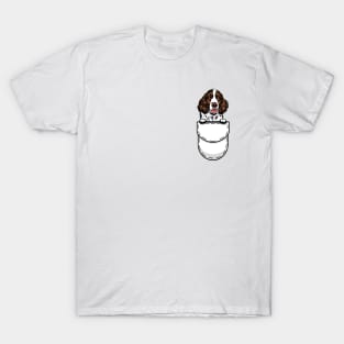 Funny English Springer Spaniel Pocket Dog T-Shirt